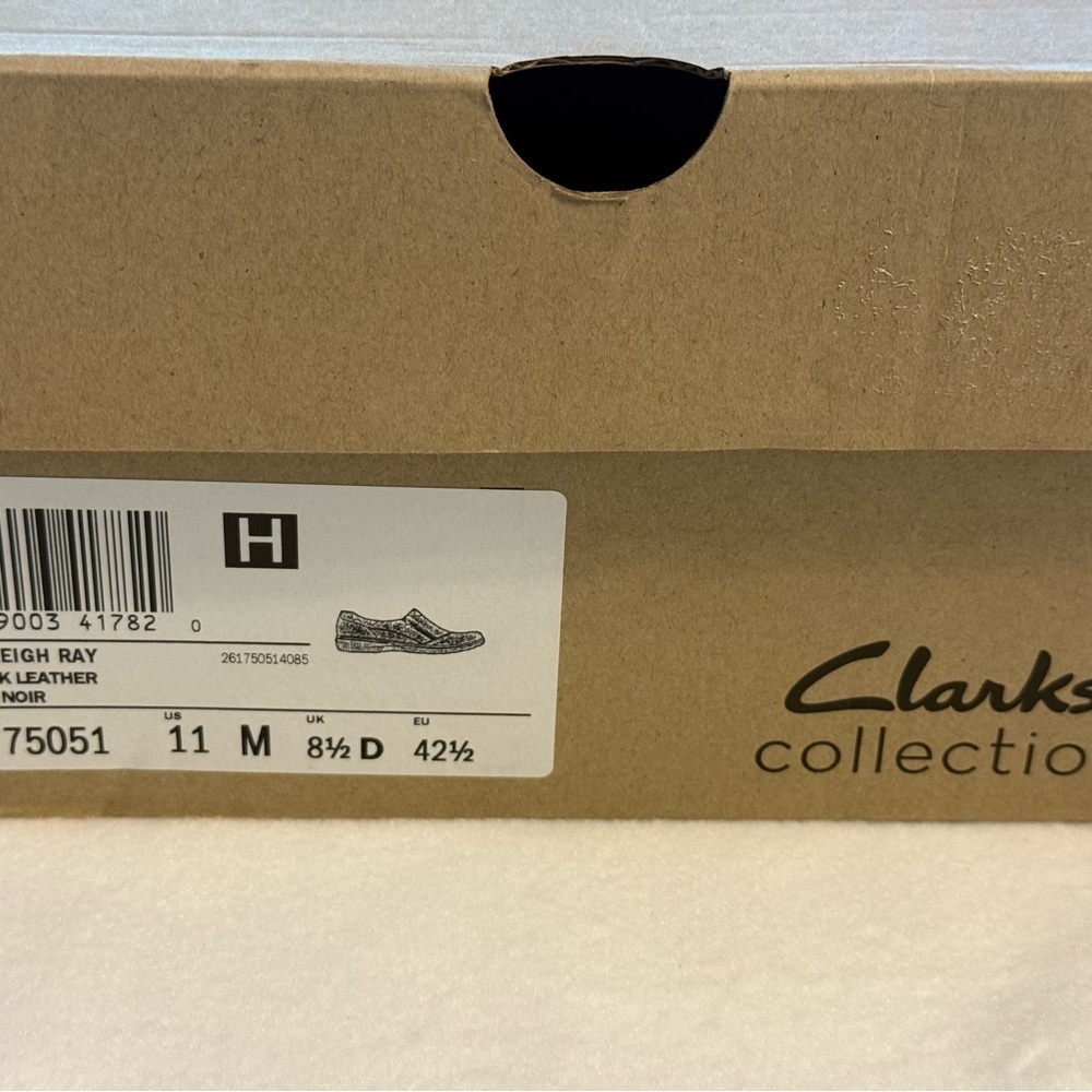 New in box Clark’s Carleigh Ray Black Leather Women’s Shoes. Size 11 Medium - Picture 8 of 8